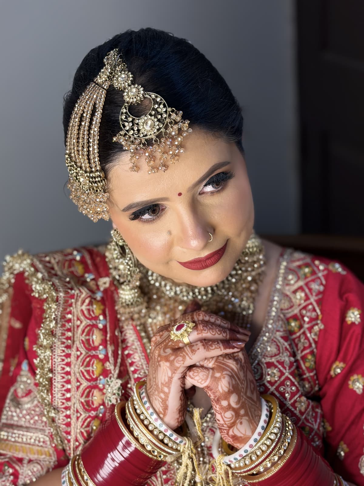 Bridal makeup portrait by Shivani
